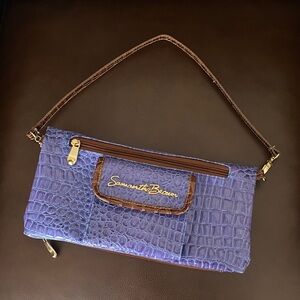 Samantha Brown Crocodile Embossed Clutch/Handbag.